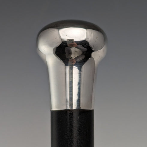 1925 年英國復古男手杖純銀圓柄黑軸 91 公分 J Howell